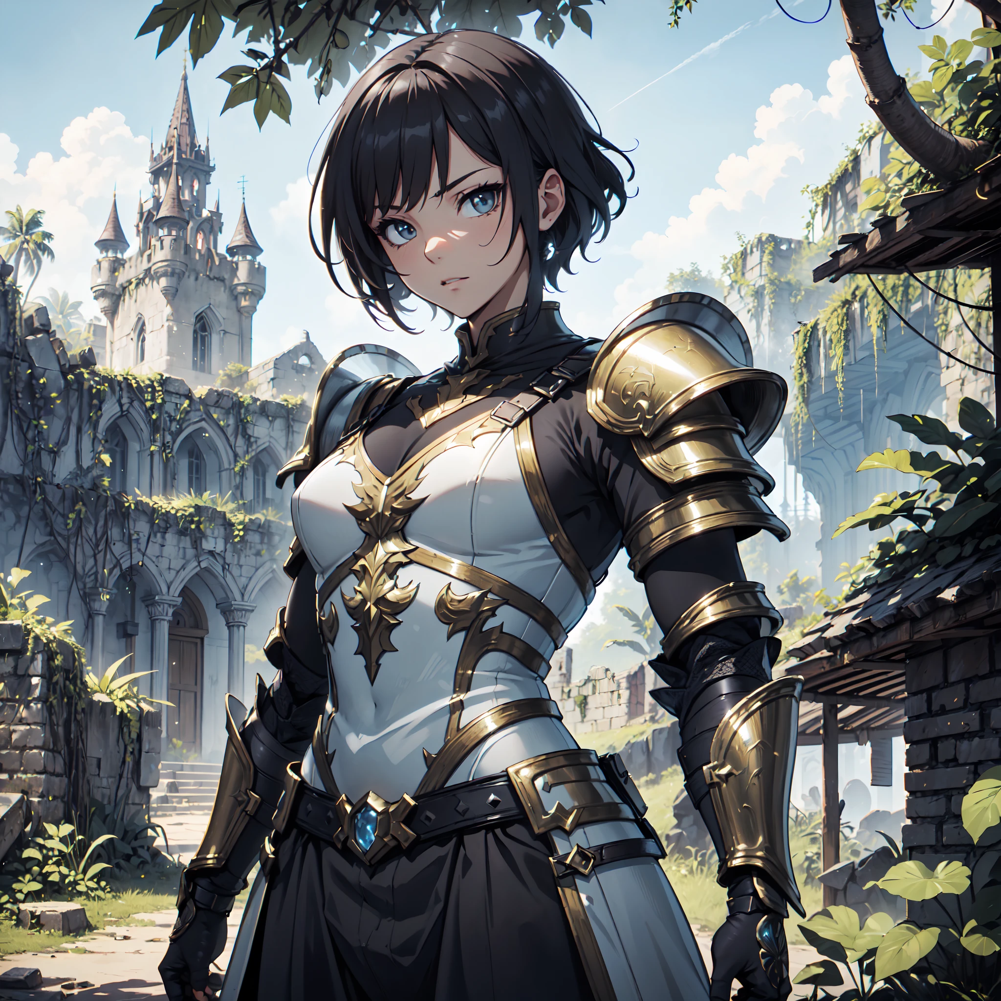 128K Ultra High Definition,
128K Ultra High Quality,
128K Ultra High Resolution,
Best Definition,
Best Quality,
Best Resolution,
Extremely Detailed,
Extremely Designed,
Perfectly Detailed,
Perfectly Designed,
Hyper Detailed,
Hyper Definition,
Hyper Quality,
Hyper Resolution,
Masterpiece,
Anime,
Body Shot,
1 Boy,
Handsome,
Masculine,
Short Hair,
(((Hyper Detailed Armor Plates))),
(((Hyper Detailed Cuirass))),
(((Hyper Detailed Baron Armor))),
(((Jungle Castle Ruins Background Scenery))),