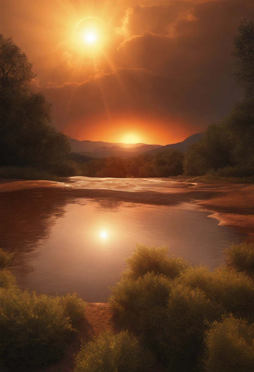 (best quality,4k,8k,highres,masterpiece:1.2),ultra-detailed,(realistic,photorealistic,photo-realistic:1.37), vivid colors, HDR, panorama rendering, massive solar surface, solar corona, beautiful and spectacular, solar flare explosion, especially large sun, 3D rendered, plasma in the sun