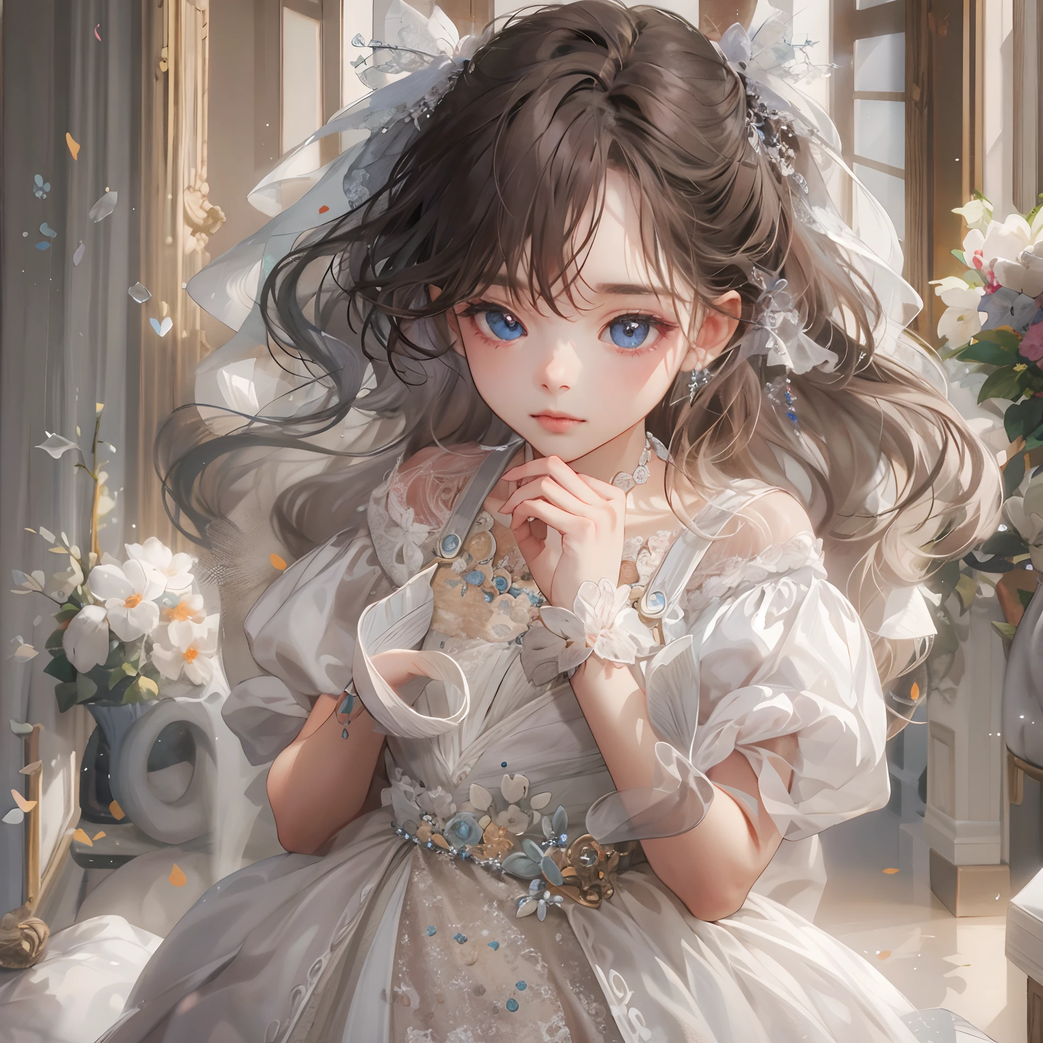 (extremely delicate and beautiful:1.2), 8k ,(masterpiece:1.0),(best_quality:1.0), 1girl, complex details, enlarged textures, complex details, finely detailed eyes and detailed face, intricate details, (closed mouth), perfect eyes, equal eyes, perfect body, extremely detailed, (Child), extremely realistic 3d