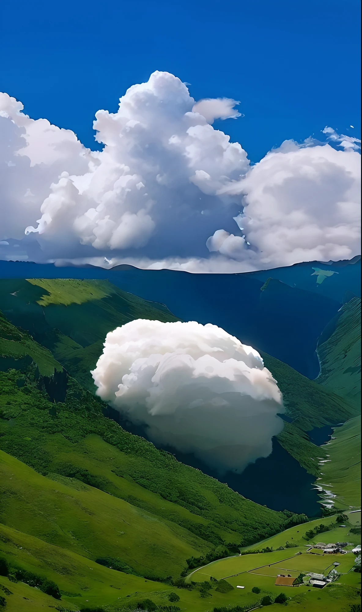 there is a cloud that is floating over a mountain, beautiful cloud, voluminous clouds, in a cloud, giant clouds, cloud in the shape of a dragon, huge clouds, hyper realistic clouds, breathtaking clouds, white fluffy cloud, large clouds, wow clouds, massive clouds, extreme fluffy clouds, beautifull puffy clouds. anime, melting clouds, cloud vortex