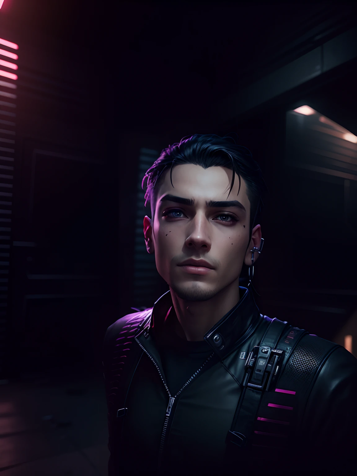 Change background Cyberpunk handsome boy. realistic face.8k. ultra realistic