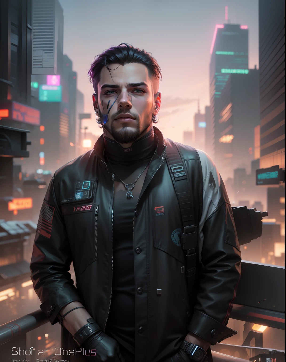 Change background cyberpunk handsome boy, realistic face, 8k, ultra realistic