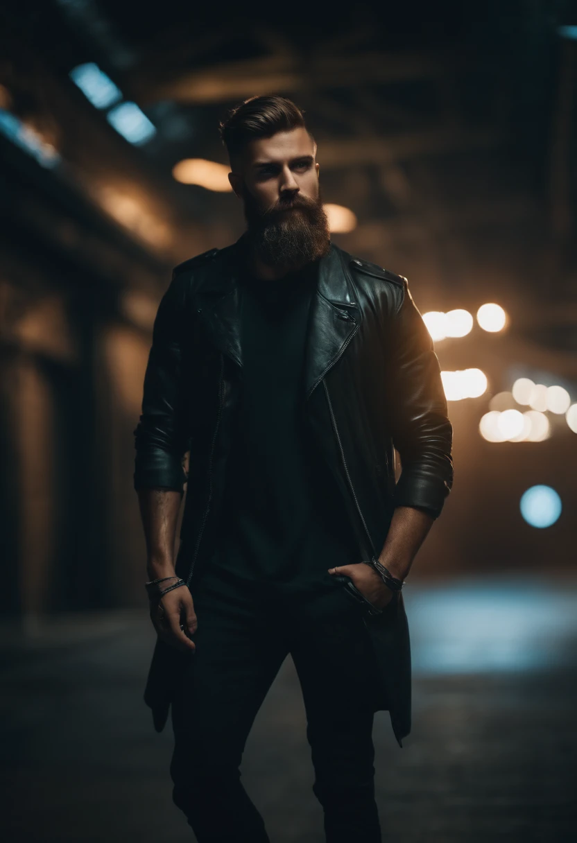 Change background cyberpunk handsome boy, realistic face, 8k, ultra realistic, real beard