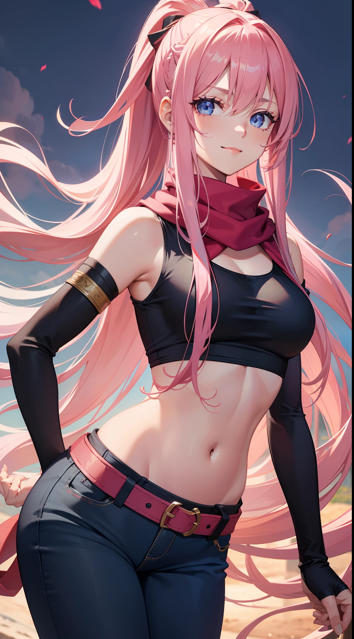 Highly detailed CG Unity 8k wallpaper, top quality, super detail, masterpiece, realistic, photorealistic, small breasts, long pink hair, small face, (indoor poolside), (wading), forehead
