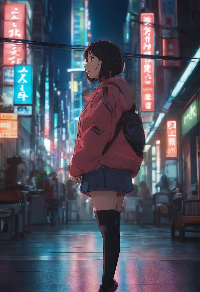 Colorful profile pictures of female characters in anime style. It has characteristics that make it different from the anime Shinobi child. The scene takes place in a futuristic city with neon lights. The environment is exciting and adventurous. Camera settings are、It is a digital camera with low ISO settings. The lens is a medium aperture zoom lens. Character designs are inspired by Japan illustrators and animators, Akiko Steelenberger, photographed:By Shinkai Makoto, 『Your name is。』Director of