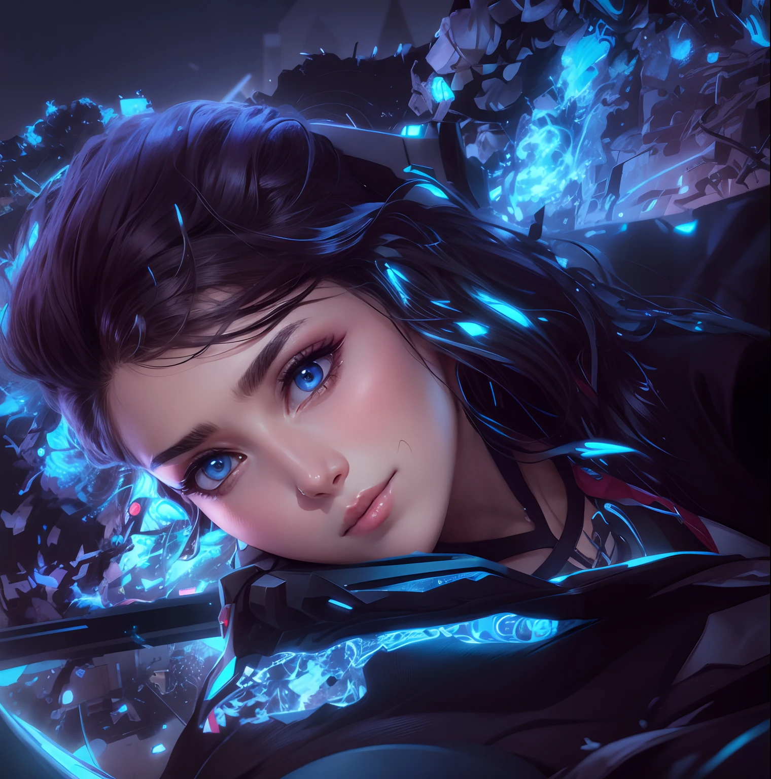 beautiful, nice look, Cyber park, real face, 8k,ultra real face