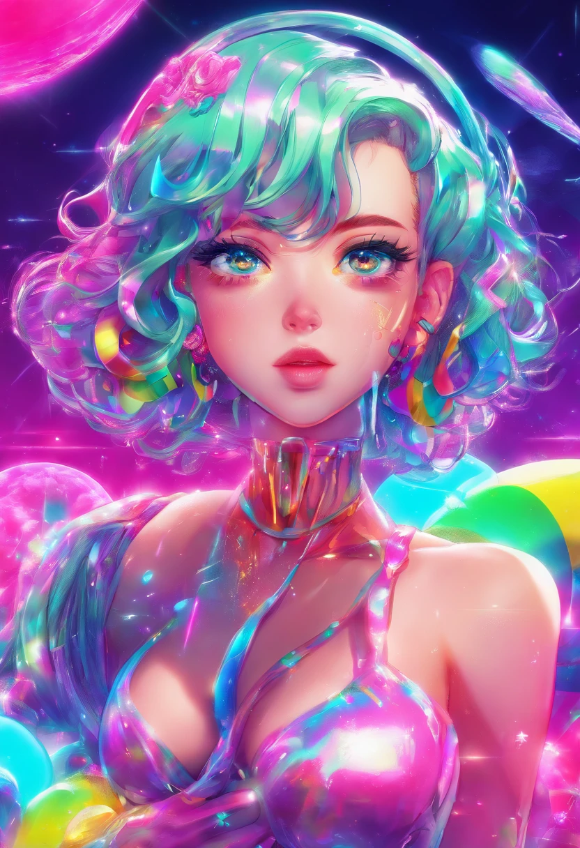 {{masterpiece}}, best quality, extremely detailed CG unity 8k wallpaper, cinematic lighting, lens flare, beautiful detail eyes, black, side glance, multicolor hair, colorful light, particles, heterochromia, (colorful:1.5), (colorful hair:1.5),