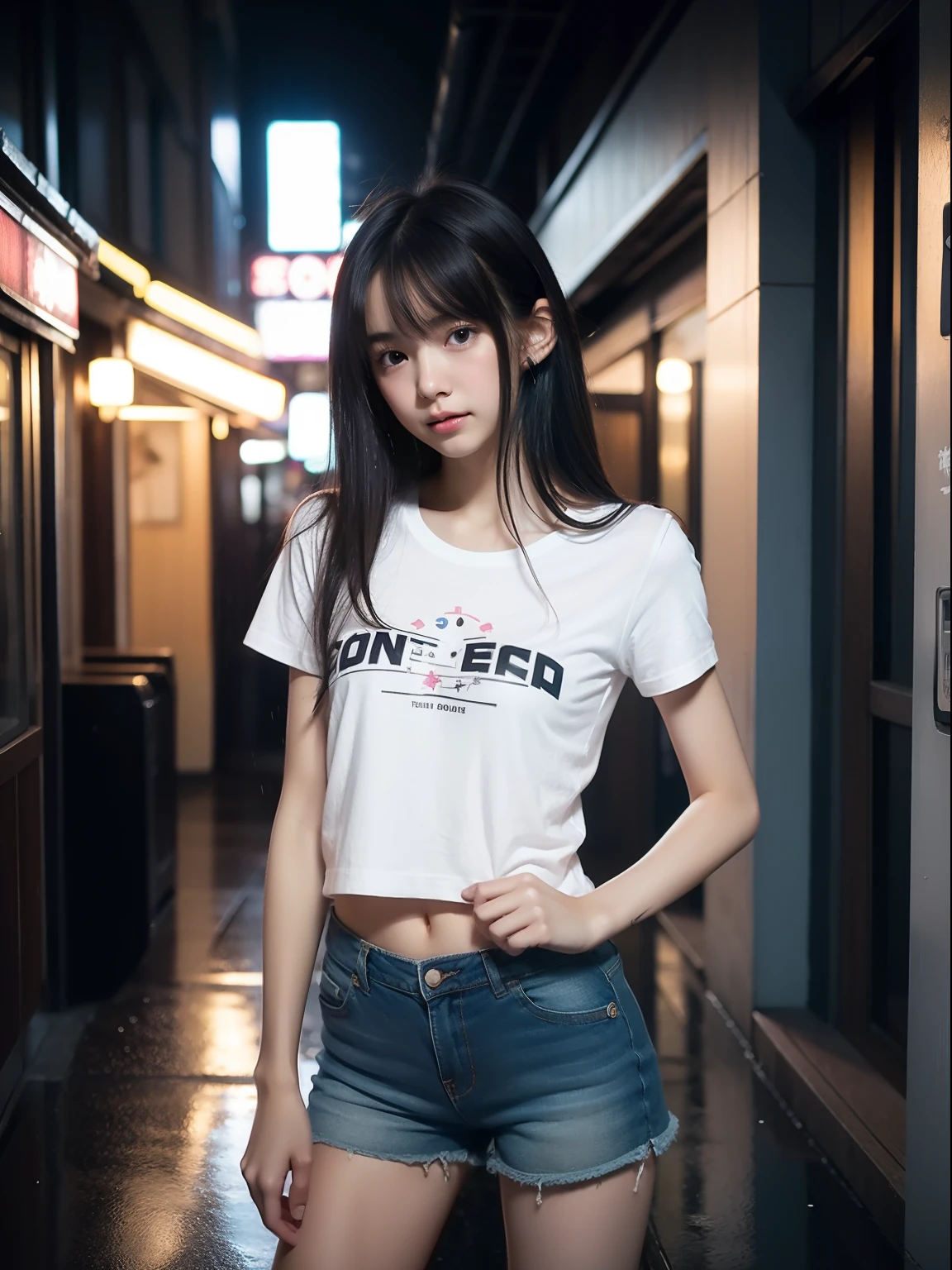 年轻,(shortpants),tshirts,s girl,Delicate body,petite body,Delicate body,small tits,tiny chest,Short,A dark-haired,Very Longhair,arcade,Very heavy rain