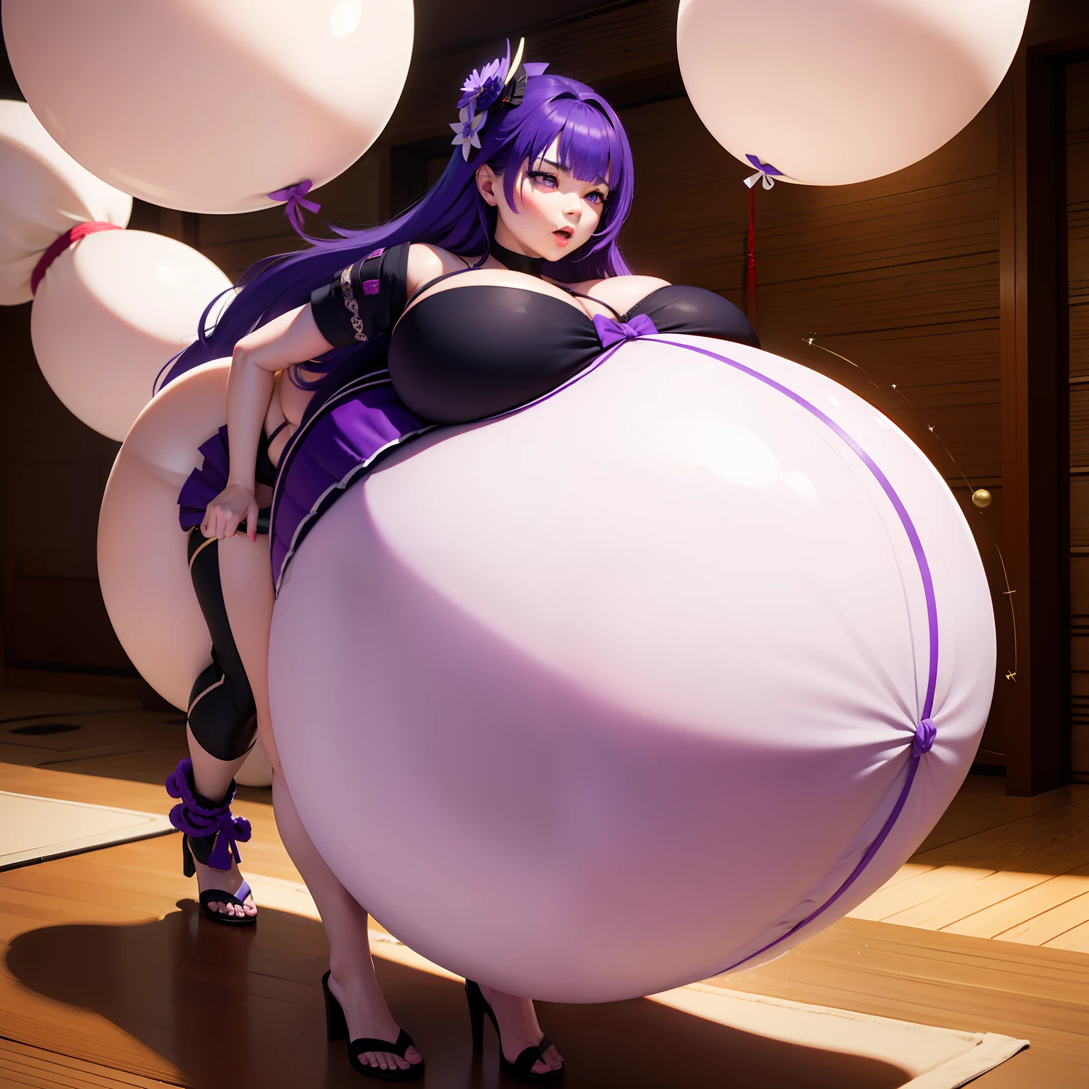 Raiden_Shogun from Genshin impact,Big Baby Bump pregnant,Big boobs, nipple, cum, Big Balloons,Big pregnant Belly, Big Pregnant girl, Largest Belly of Pregnant, Huge Pregnancy, background hotel room,Huge 9 months Pregnancy Belly,huge belly expansion, huge belly girl, purple eyes, purple hair