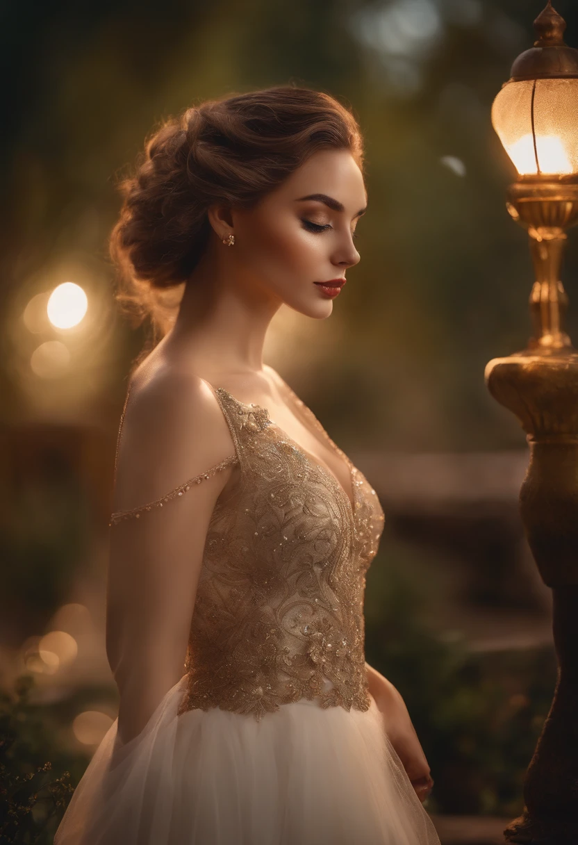 best quality,4k,8k,highres,masterpiece:1.2,ultra-detailed,realistic,photorealistic:1.37,portraits,illustrations,oil painting,rich colors,vibrant tones,soft lighting,detailed textures,longeyelashes,lively eyes,detailed lips,ethnic mix girl,beautiful hairstyle,wearing a masquerade mask,flowing gown,dancing gracefully in a Venetian garden,with the moon shining down on her,sparkling stars in the sky,romantic atmosphere,enchanted garden,fragrant flowers,whispering trees,peaceful reflection pond,soft breeze,quiet ambiance,whimsical theme,elegant pose,storytelling composition,majestic pillars,decorative masks,hidden identities,dreamlike setting,magical night scene,mysterious charm,ethereal beauty,artistic depiction. mask