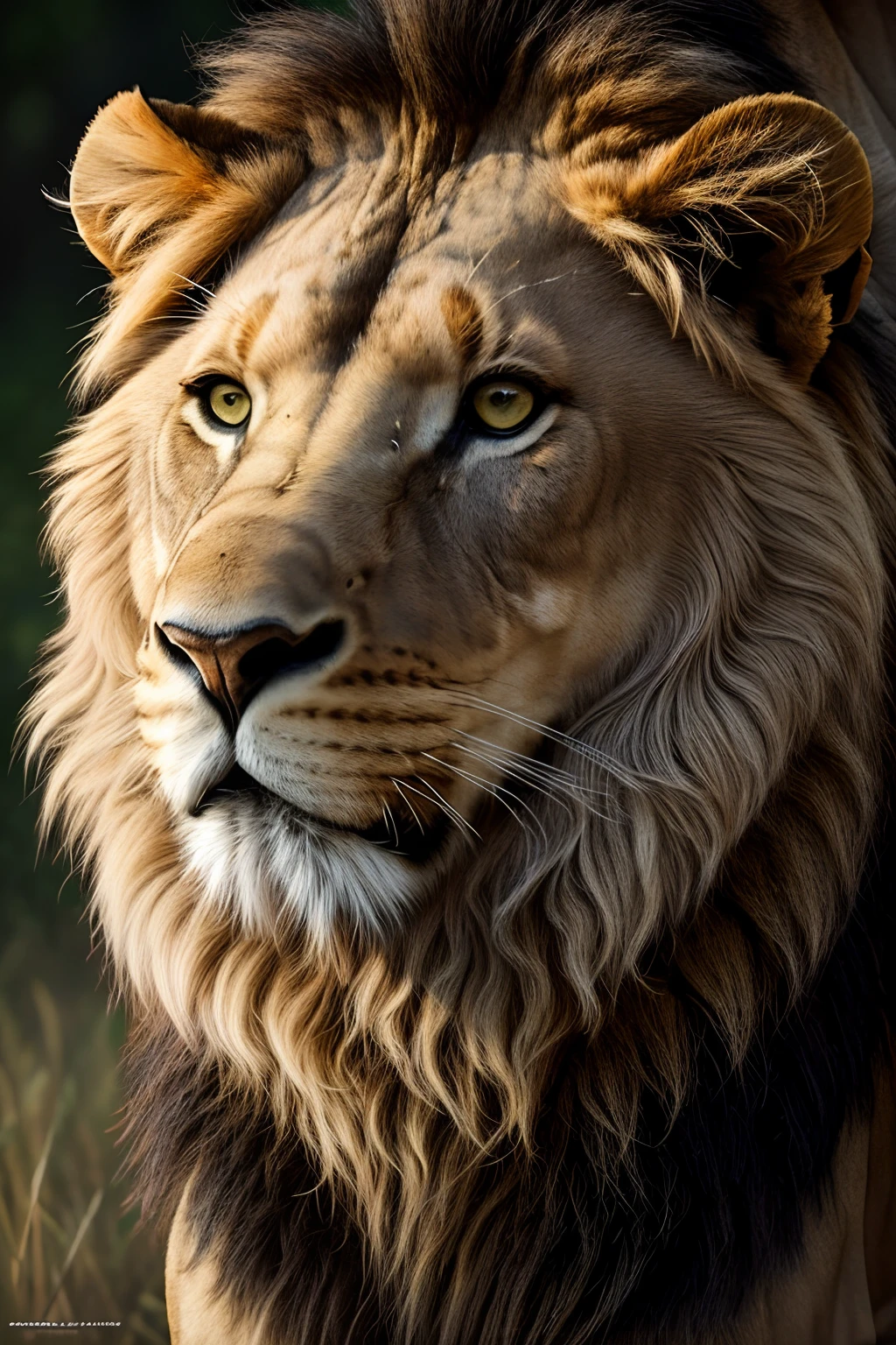 Highly detailed portrait of a lion, close up, stunning photography, photorealistic, art station, soft pastel colours, highly detailed, intricate, path tracing, illustration, insanely detailed, shadow mapping volumetric light, specular lighting