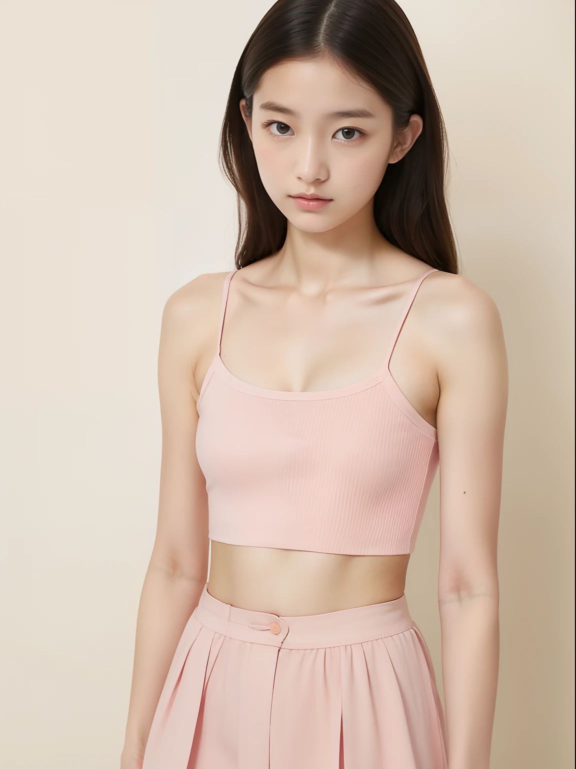 Beautuful Women、sixteen years old 、FULL BODYSHOT、Pastel Camisole