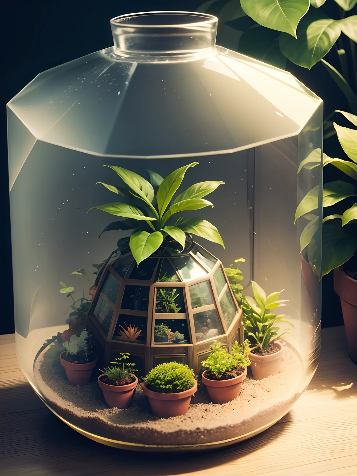 terrarium, also called glass garden, wardian case, or vivarium, enclosure with glass sides, and sometimes a glass top, arranged for keeping plants or terrestrial or semi-terrestrial animals indoors. The purpose may be decoration, scientific observation, or plant or animal propagation.Breathtaking Scenery,BREAK fairy in the bottle:1.8,