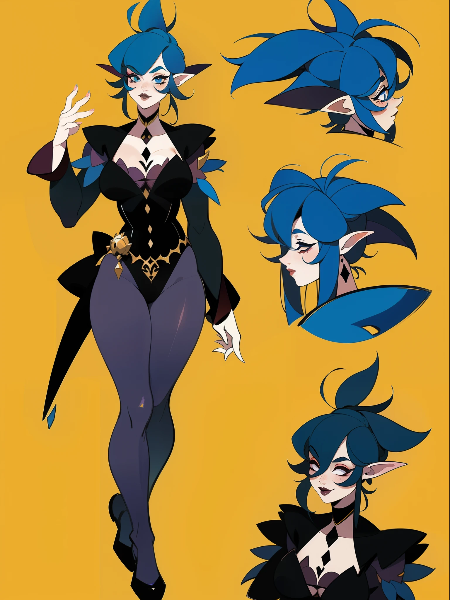 character concept adopt, female cute troll ,  ((gothic)), fullbody