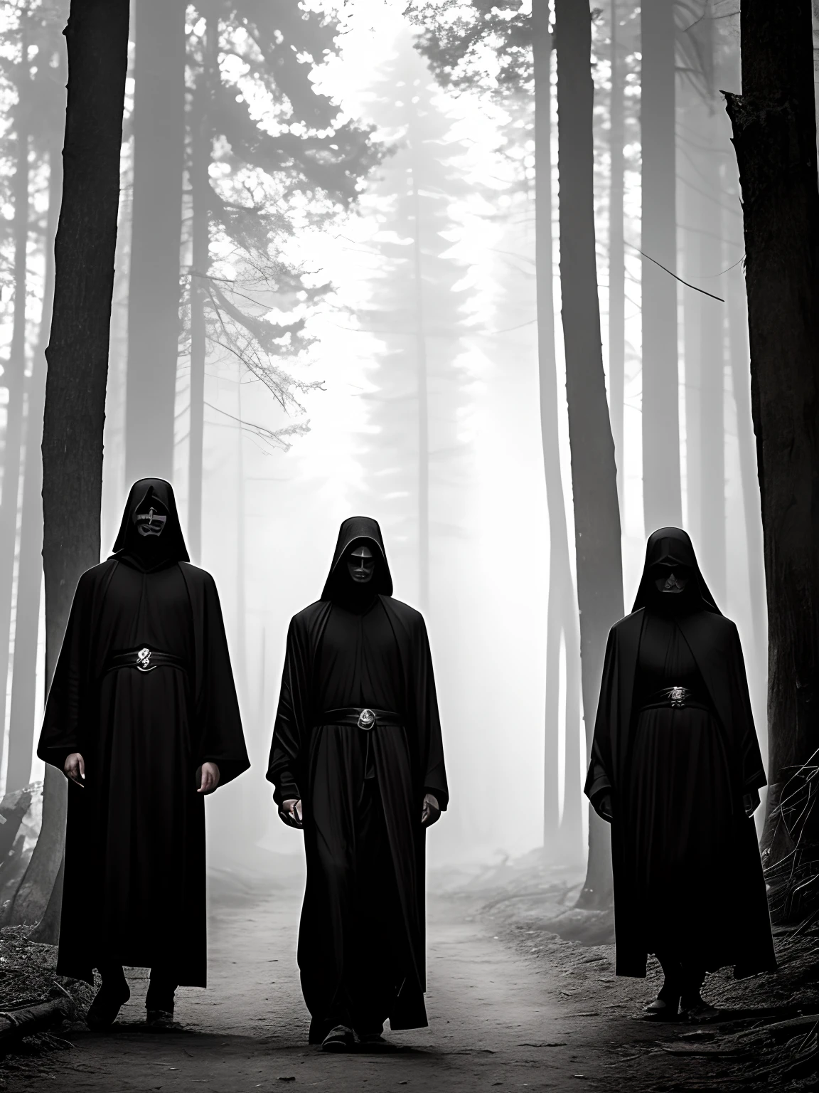 Create an image of a Swedish black metal band 