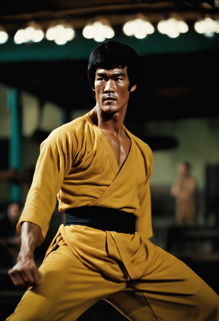 Bruce lee en train de se battre