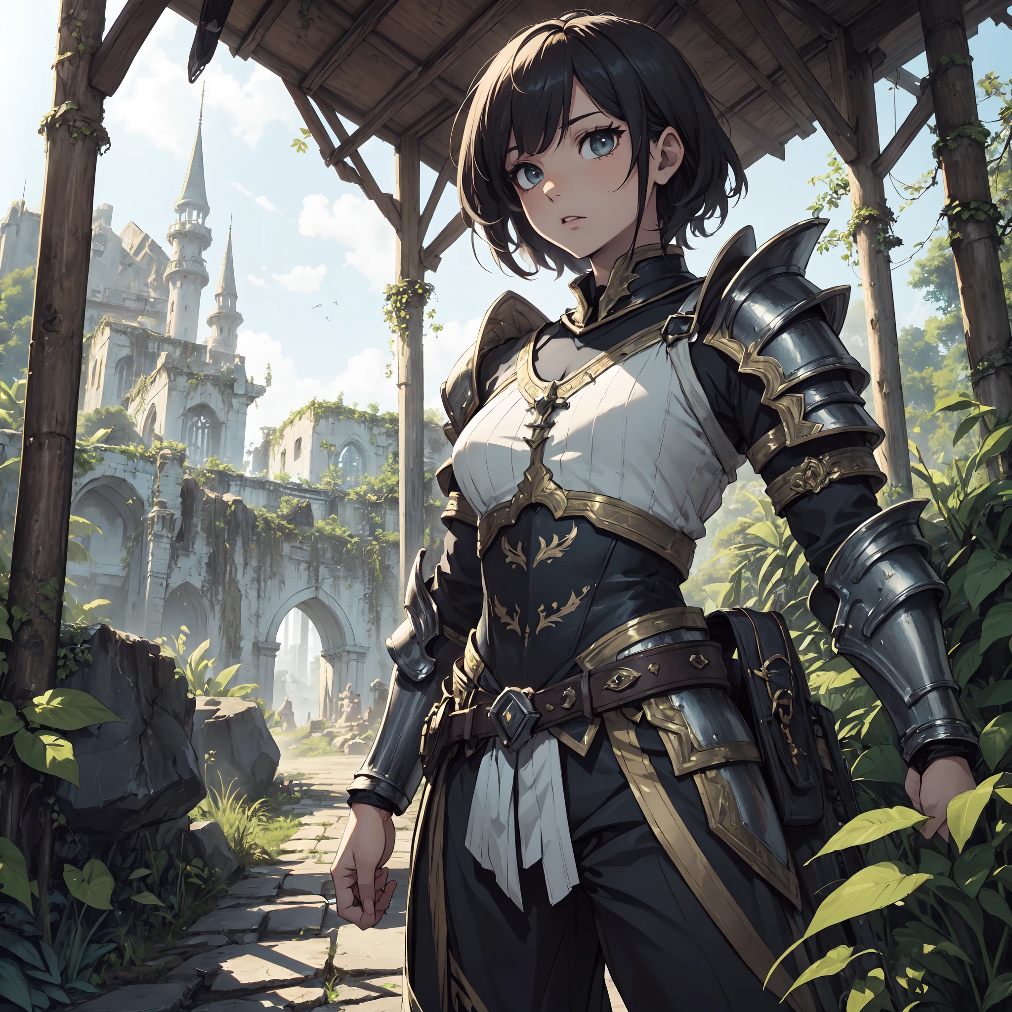 128K Ultra High Definition,
128K Ultra High Quality,
128K Ultra High Resolution,
Best Definition,
Best Quality,
Best Resolution,
Extremely Detailed,
Extremely Designed,
Perfectly Detailed,
Perfectly Designed,
Hyper Detailed,
Hyper Definition,
Hyper Quality,
Hyper Resolution,
Masterpiece,
Anime,
Body Shot,
1 Boy,
Handsome,
Masculine,
Short Hair,
(((Hyper Detailed Armor Plates))),
(((Hyper Detailed Cuirass))),
(((Hyper Detailed Baron Armor))),
(((Jungle Castle Ruins Background Scenery))),