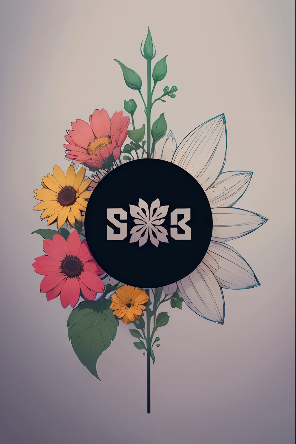 best quality,ultra-detailed,realistic,highres,masterpiece:1.2,graphic project,logo design,simple drawing,flower,3 colors,illustration,sharp lines,vibrant colors,contrasting elements,geometric shapes,digital art,modern style,striking visual,professional,attention to detail,creative composition,focus on simplicity,abstract elements,eye-catching design,visual impact,precise outlines,harmonious color palette,bold and clean lines,unique concept,fluid curves,minimalist approach,visual balance,striking contrast,dynamic composition,versatile use of colors,bright and energetic,harmonious blend of forms,simple yet memorable.