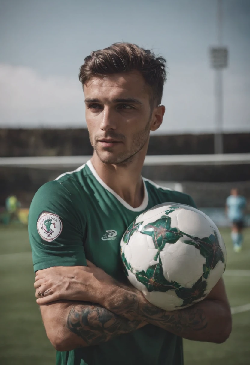 Homem Soccer Player italiano, in Brighton, tatuagens, loiro, 26 anos