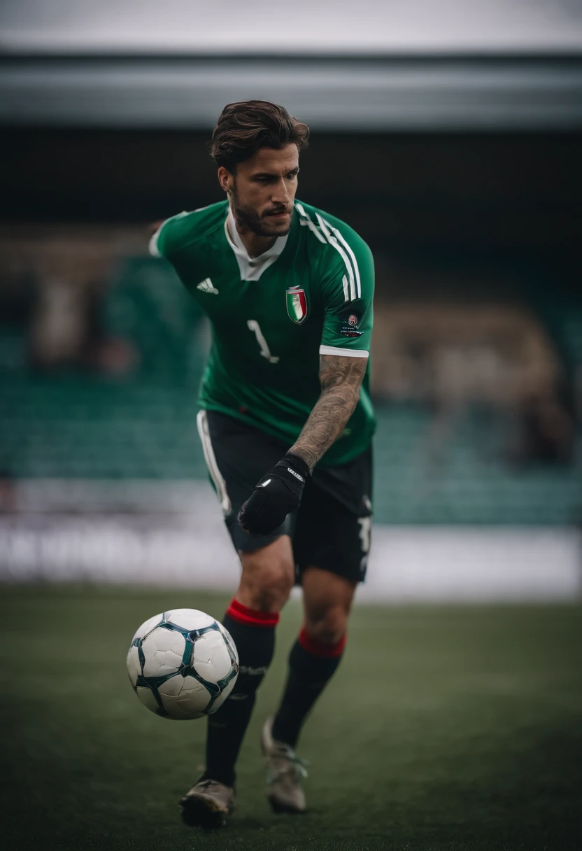 Homem Soccer Player italiano, em Brighton, tatuagens, loiro, 26 anos
