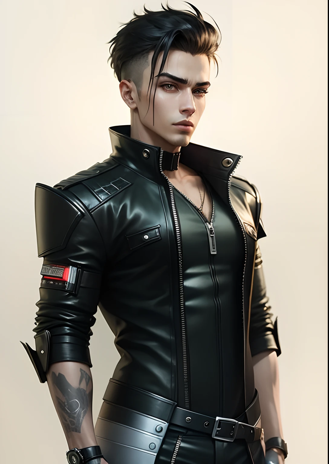 Change background cyberpunk handsome boy realistic, ultra realistic.