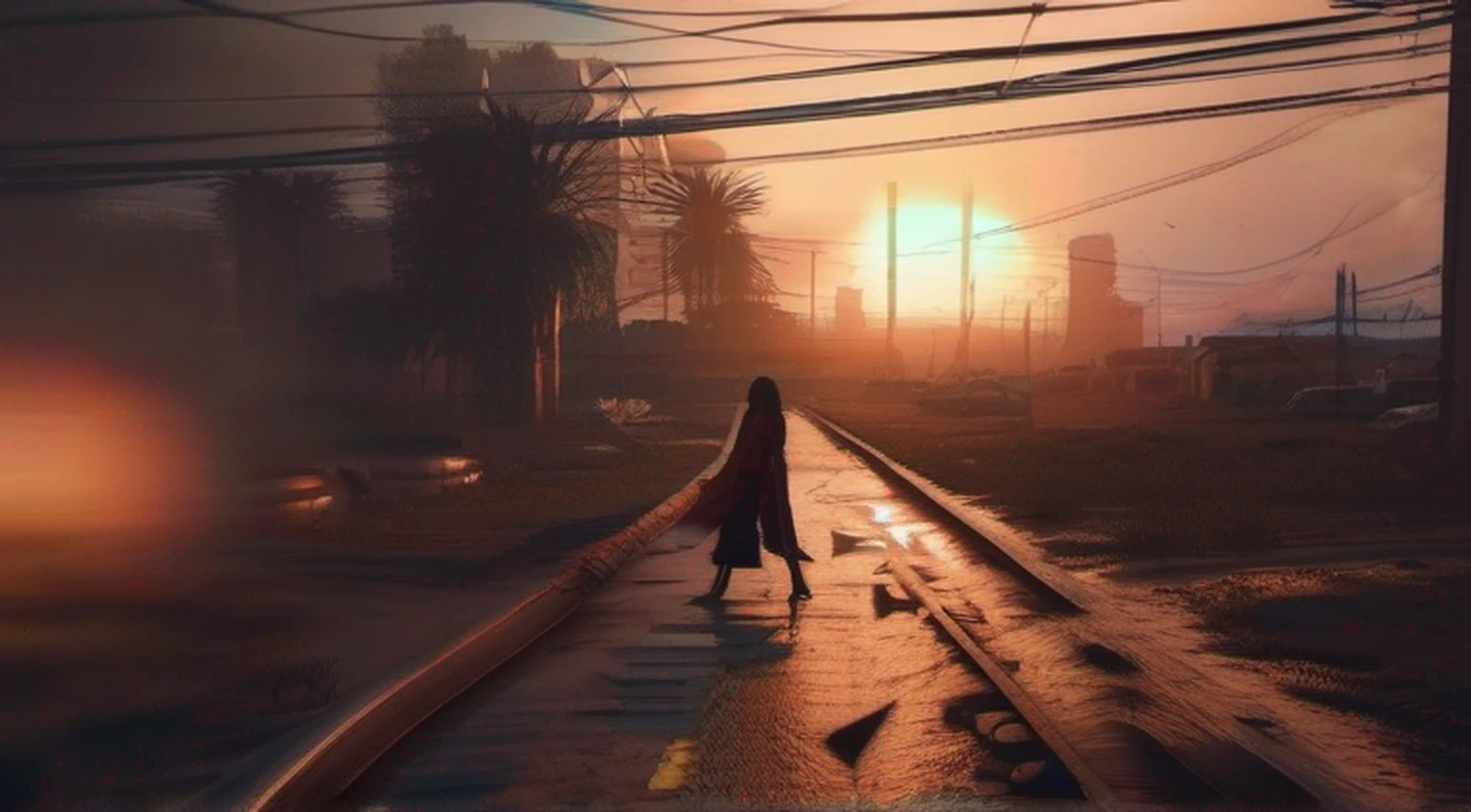 A woman in an apocalyptic scene, lutando bravamente, Roupas rasgadas, sangue, dramatic scene (Very high detail:1.4) 8k, perfeito, melhor qualidade, Melhor Obra de Arte