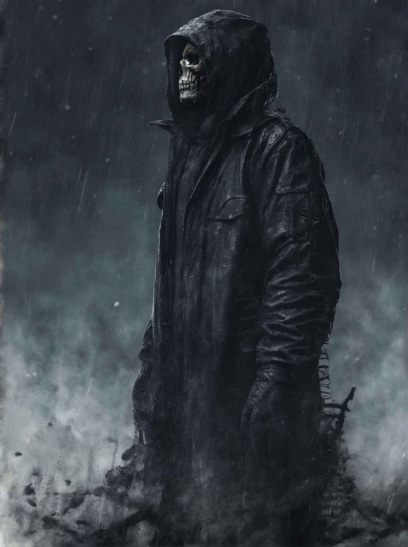 ((Best quality, 8K, Masterpiece: 1.4)),((Amazing detail: 1.3)),((illustration, Hairstyle Casual: 1.2)),((high resolution: 1.1)), A cute cat standing, headset on head, Tactical coat, Fashionab, Soft light, Colorful, Depth of field, Cinematic lighting, From below, Anatomically correct, Amazing art of painting, No Man,