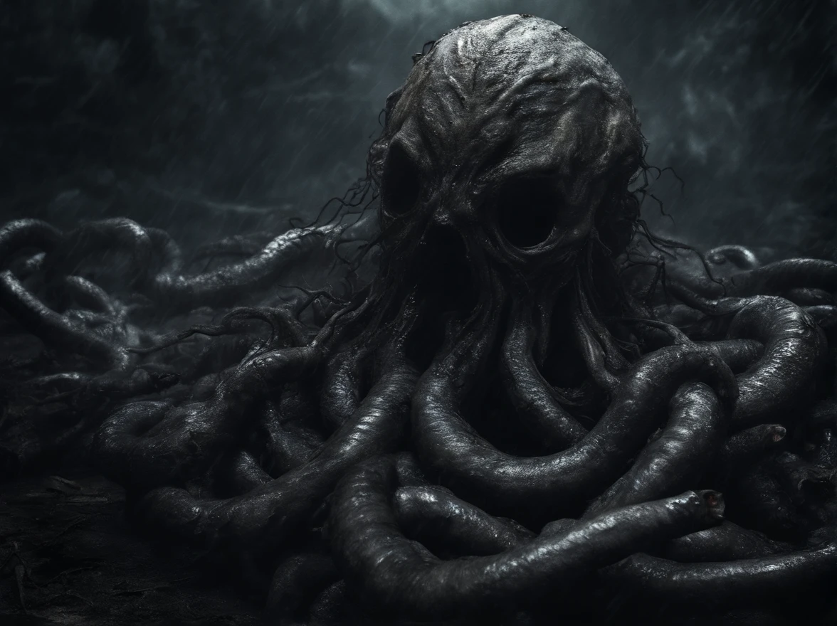 skull with tentacles