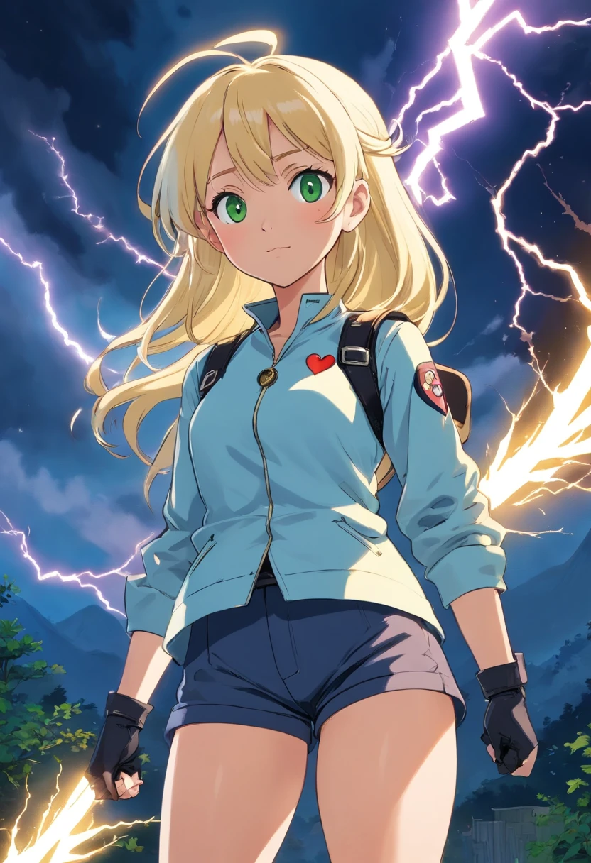 Candace looks like a tall and slim girl. She has blonde hair and green eyes, prominent eyelashes and thin eyebrows, in the shape of a lightning bolt. Her clothes are very different from the typical Sternritter uniform: It consists of a white double-breasted jacket with a deep neckline and mini shorts, which are attached to her belt with a black belt with a buckle in the shape of a heart. She also wears a white cap with a black visor and Vandenreich insignia on it, and knee-high boots.