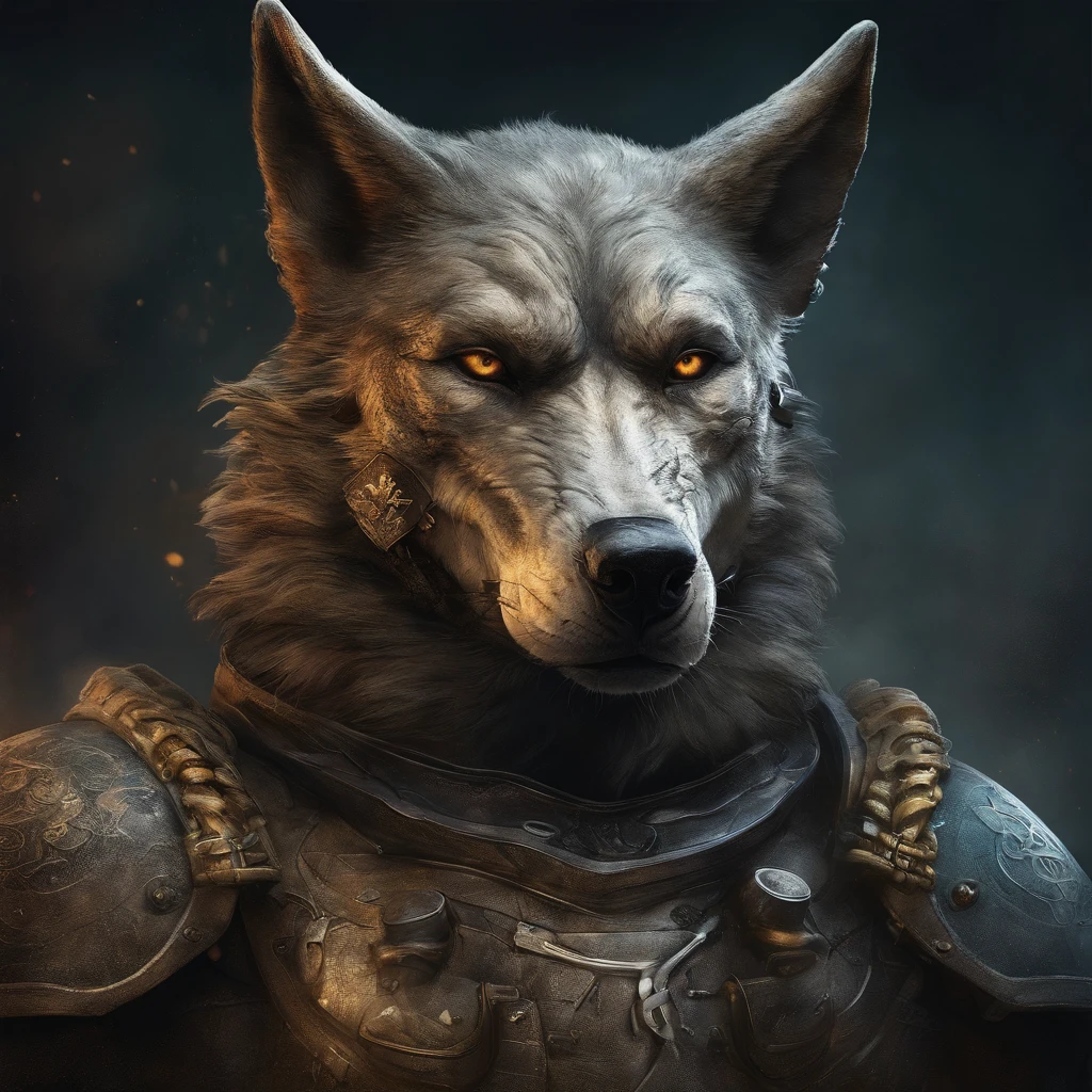 top-quality, Dramatic Lighting, menacing pose, fierce look, epic atmosphere, (((Helmet in the shape of a wolf's head))), (((Full body shot))),Metal wolf, cyborgs, Cyberpunk style, Clockwork, ((Intricate details)), nffsw, ((Intricate details, hyperdetails)), incandescent lamps, cinematic shot, Vignette, bokeh effect beckground, (dogy), (Full body shot).