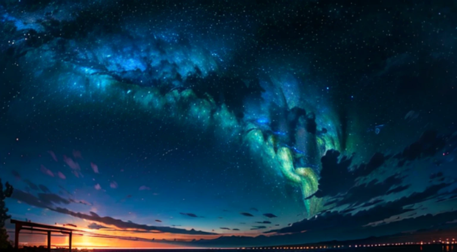 Master Parts、qualidade superior、Qualidade de imagem superior、A qualidade 8k、Beautiful photos of the starry sky、magnifica、Arched Milky Way:1.9、Himalaia、Geleira Azul:1.9