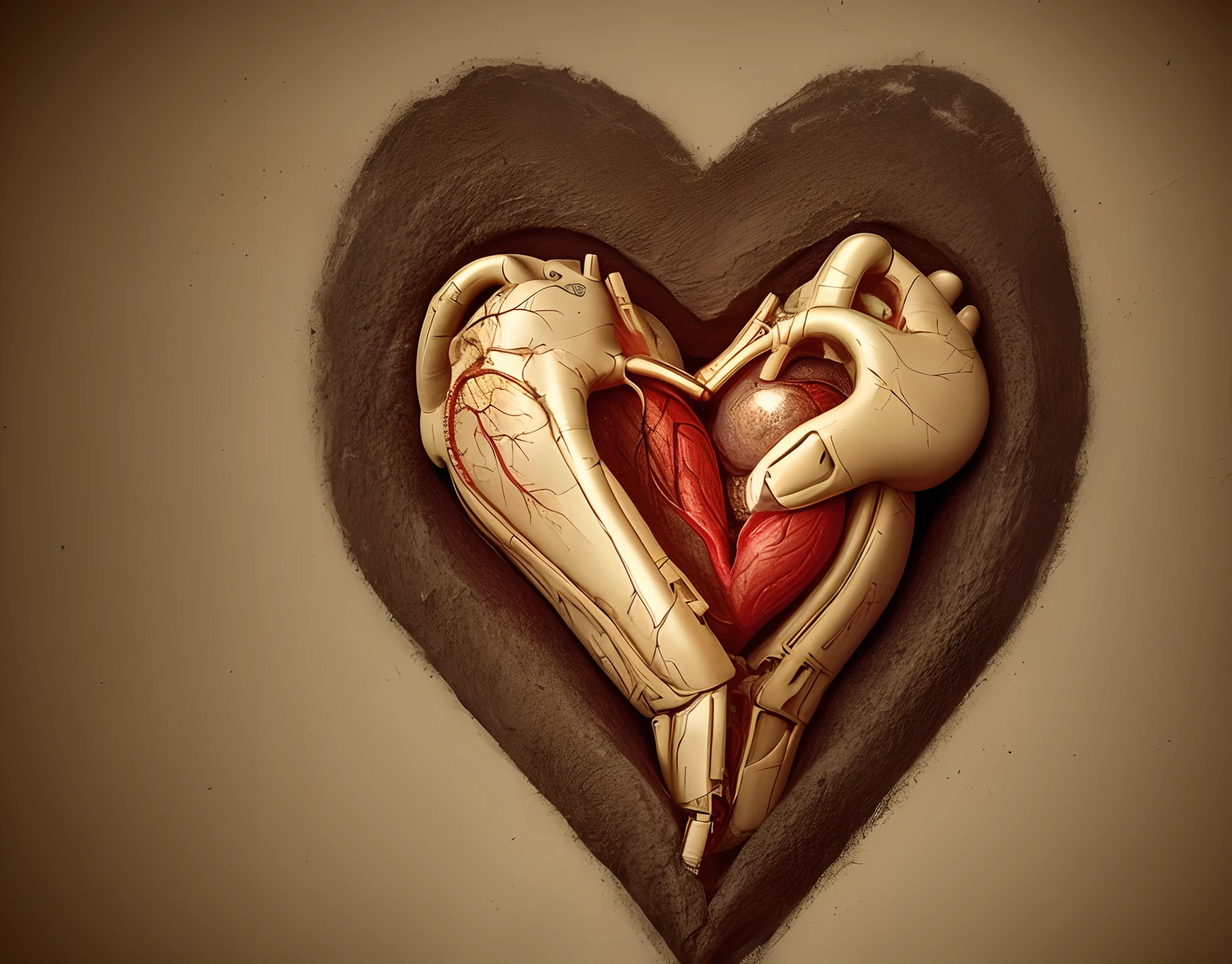 Beautiful emotional picture of a broking heart