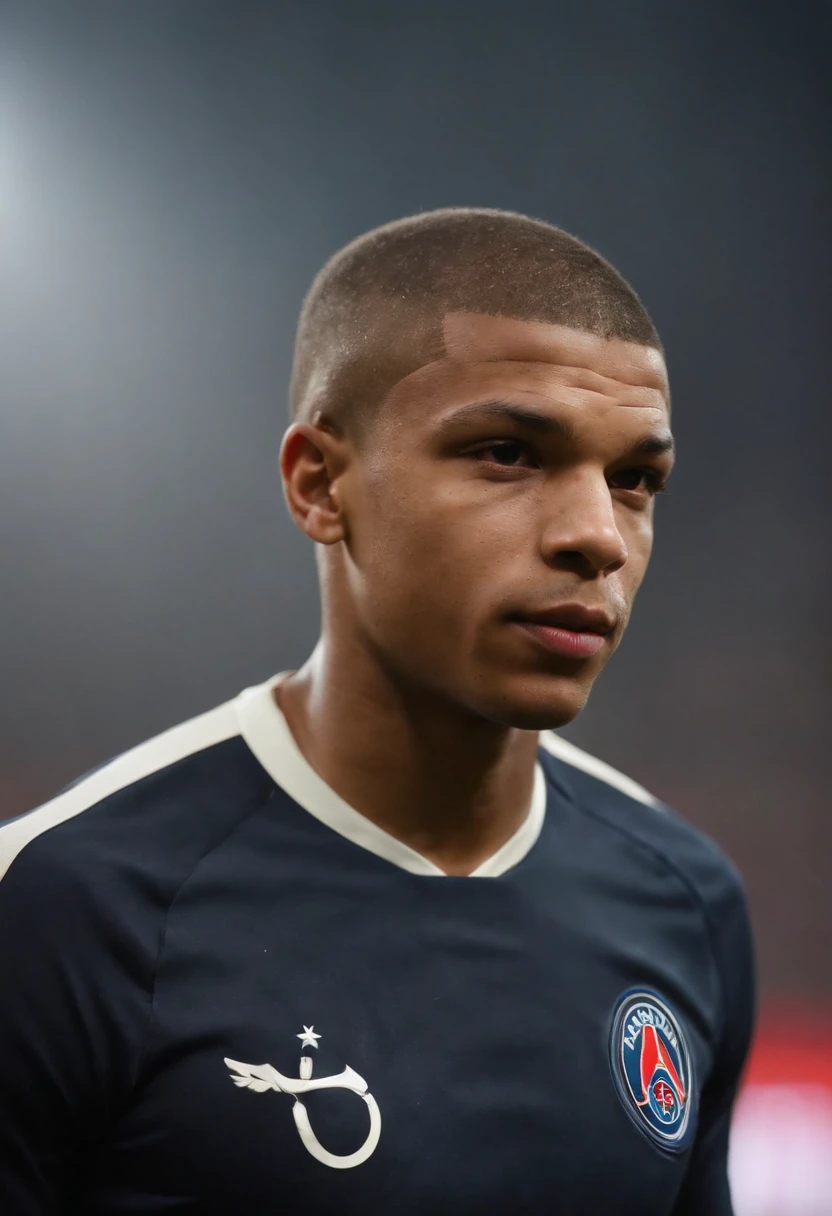 Mbappe in Arsenal tatuagens, cabelo branco, branco cabelo, branco, cabelo platinado, cabelo branco