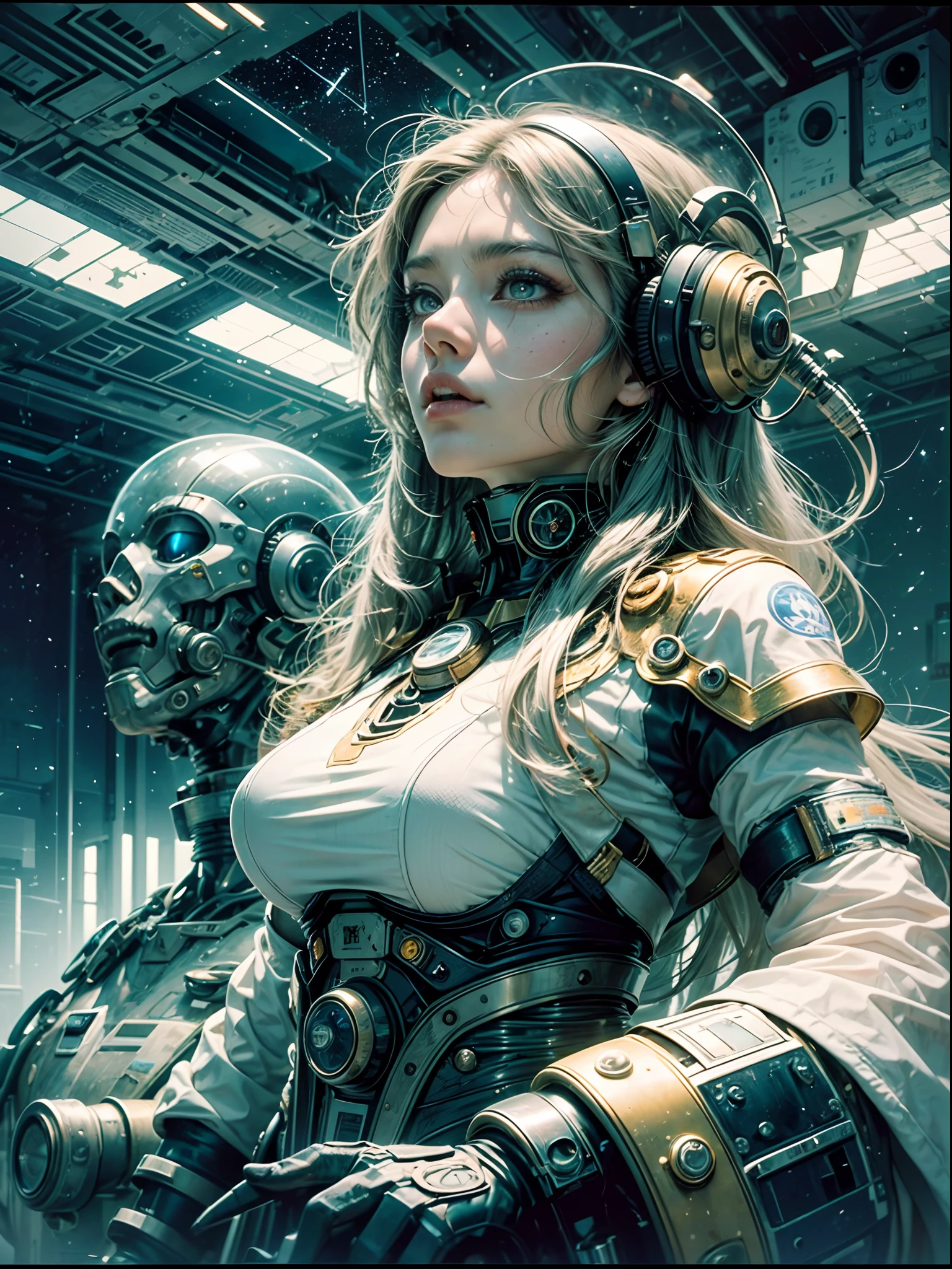 1 mechanical girl, ((ultra realistic details)), portrait, global illumination, shadows, rendered octane, 8k, ultra sharp, metal, intricate, detailed embellishments, cool colors, egyptian details, very intricate details, realistic light, trend in CGsociety, bright eyes, front camera, neon details, mechanical limbs, blood vessels connected to tubes, mechanical vertebrae that attach to the back, mechanical cervial that attaches to the neck, sitting, wires and cables connecting to the head 1 mechanical girl, ((ultra realistic details)), portrait, global lighting, shadows, octane rendering, 8k, ultra sharp, metal, intricate, detailed ornaments, cool colors, egyptian details, very intricate details, realistic light, trend in CGsociety, bright eyes, front camera, neon details, mechanical limbs, blood vessels connected to tubes, mechanical vertebrae that attach to the back, mechanical cervial attaching to neck, sitting, wires and cables attaching to head1mechanical girl, ((ultra realistic details)), portrait, global illumination, shadows, rendered octane, 8k, ultra sharp, metal, intricate, detailed embellishments, cool colors, egyptian details, very intricate details, realistic light, trend in CGsociety, bright eyes, front camera, neon details, mechanical limbs, blood vessels connected to tubes, mechanical vertebrae that attach to the back, mechanical cervial that attaches to the neck, sitting, wires and wires that connect to the head --auto --s2