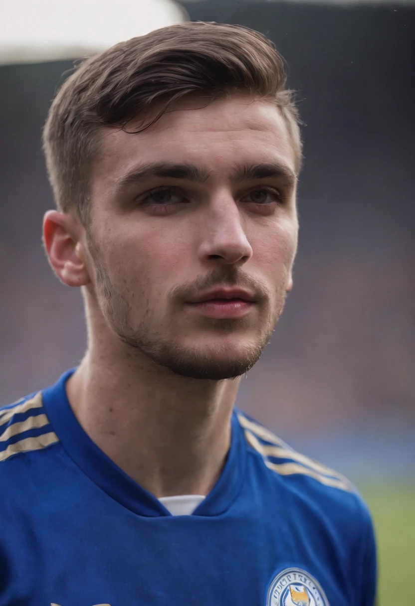 Man English Soccer Player, 20 anos, tatuagens, clube Leicester city