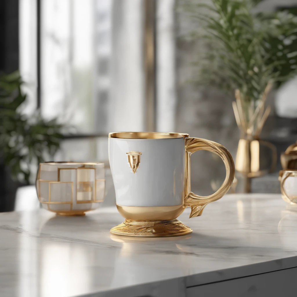 mug mockup on table