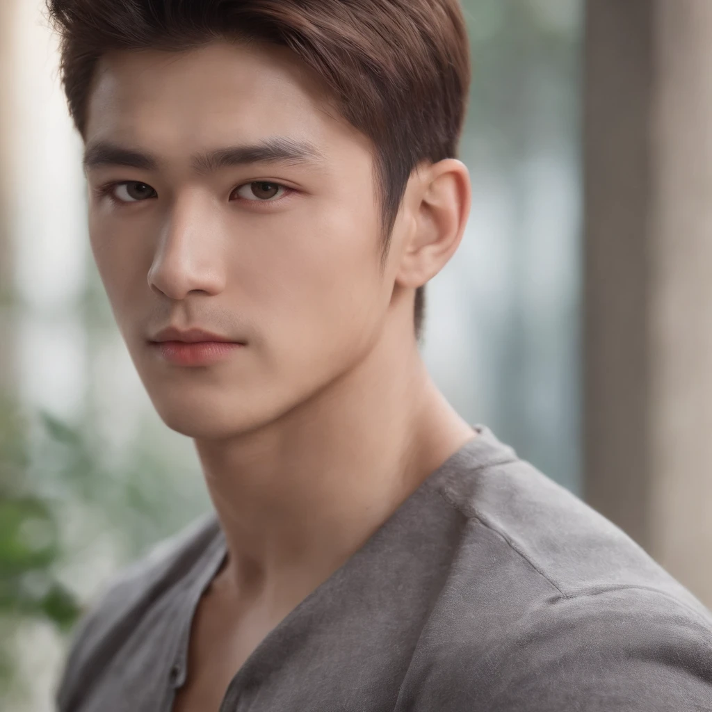 photorealistic, best quality, hyper detailed,,Asian,tall,muscle,mafia vibe,wolf-eyed,extremely handsome,straight nose, high cheekbones,brown hair,brown skin, straight hair,White shirt,trousers,valiant,full length photo.