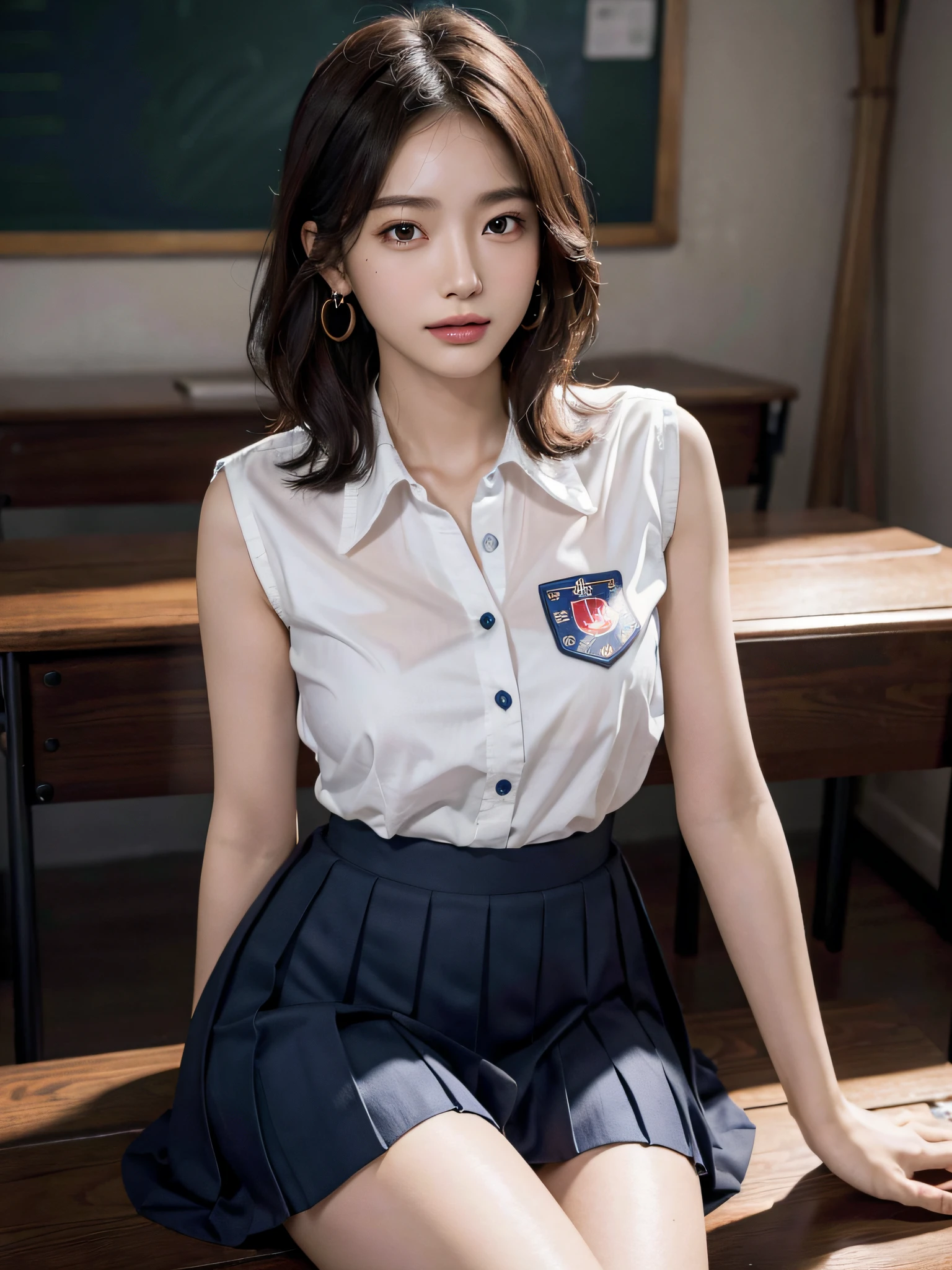 An 18-year-old Korean woman and a young Korean man fall in love, Dark container warehouse background, The surroundings are messy, Exercise equipment is cluttered, A group of young men in school uniforms surround a woman, A man touches a woman's breasts, Woman crying quietly, Her mouth opens painfully, Evil man with an evil face, Soaked Japanese sailor uniform, Very short women's pleated skirt, The face of a pale and innocent girl, Korean Asian Sports Muscle Men, Korean Goddess Woman, Woman with legs spread, Dark warehouse background, Background of cluttered various woodworking tools, Sweat-drenched men and women, Mass sweating、love juice、(((Having sex))), (((Insertion of male genitalia into female genitalia)))、Focus on the female genital organs、female high-school student, 18-year-old woman undressing, Pink Moist , 24-year-old muscular man completely naked, ((A man's hand touching a woman's leg)), eyes closed, s mouth open, I looked up, Woman with legs spread, Exposed genitals, Sperm flowing from the genitals, white, Thickened liquid, Man with thick biceps, Crying face, Naughty facial expressions, The woman who bit her lip, Warm atmosphere, sunset, (Masterpiece), Best Quality.