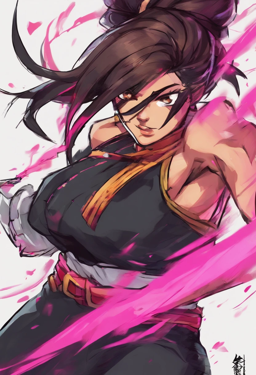 Female fighter , Grabber , Round glasses , Chubby , bikini , black hair ,big breasts, high thighs socks panda , bob haircut ,no clothes