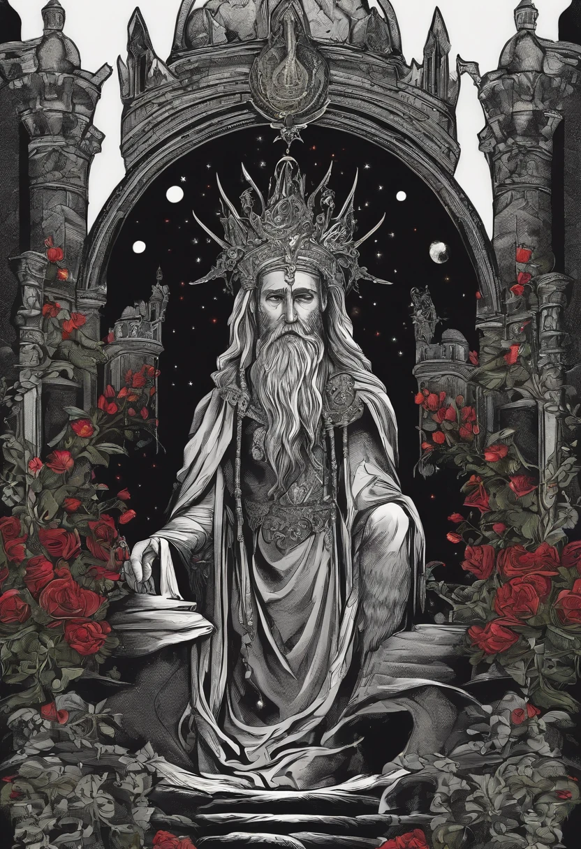 /imagine prompt: incubus,medieval times,Illustration with sticker on black background,The outline is bold, Jagged edges, Trash core, Light and Shadow - V 5.2