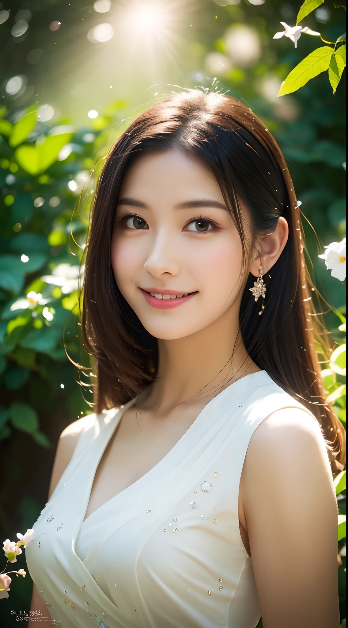 beautiful woman with perfect eyes and nose、beauty like a model、cute like a model、eyes are double、Regular but how to use characters、eye color is blue、hair color is pink、her face is delicate and elegant.、8K image、Beautiful style like a model、usually large、A refreshing and lovely smile、High pose in a trendy swimsuit on the beach in early summer、adult  、pose like a model、Overall image、snap shot、Glamaloid Smile、Beautiful and delicate face like a model、highest quality、but、The ultimate part is、、、、、cute smile、A little erotic/sexy 、