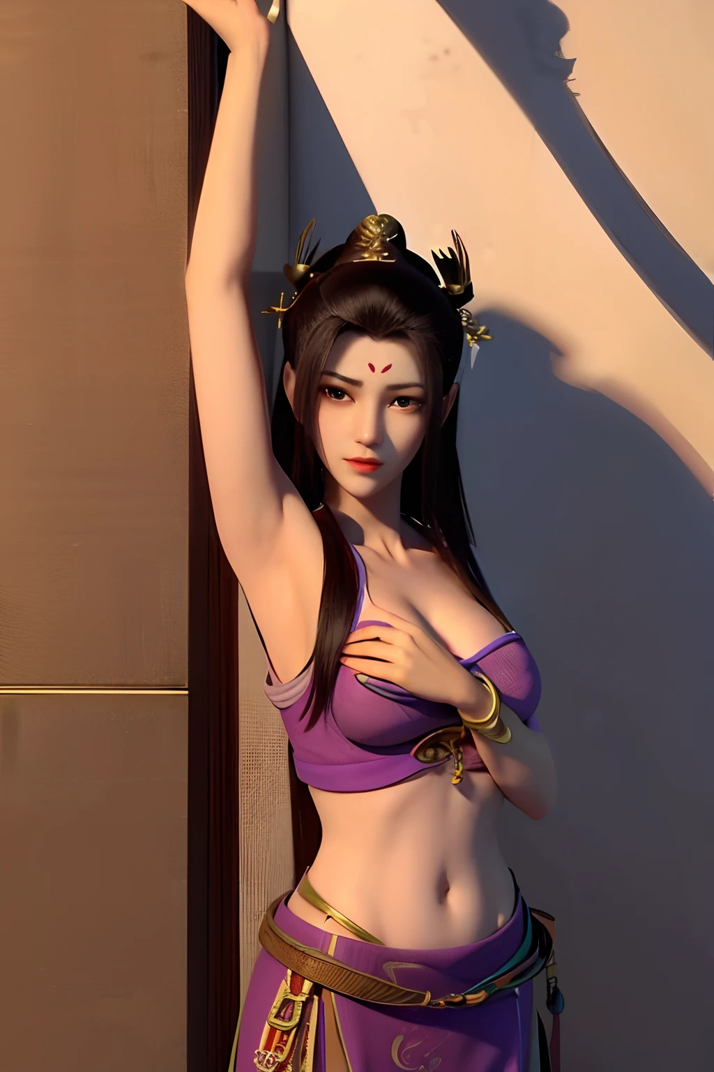 yuanfei,upper body,(Stretch out the chest of the garment:1.35),crisp breasts