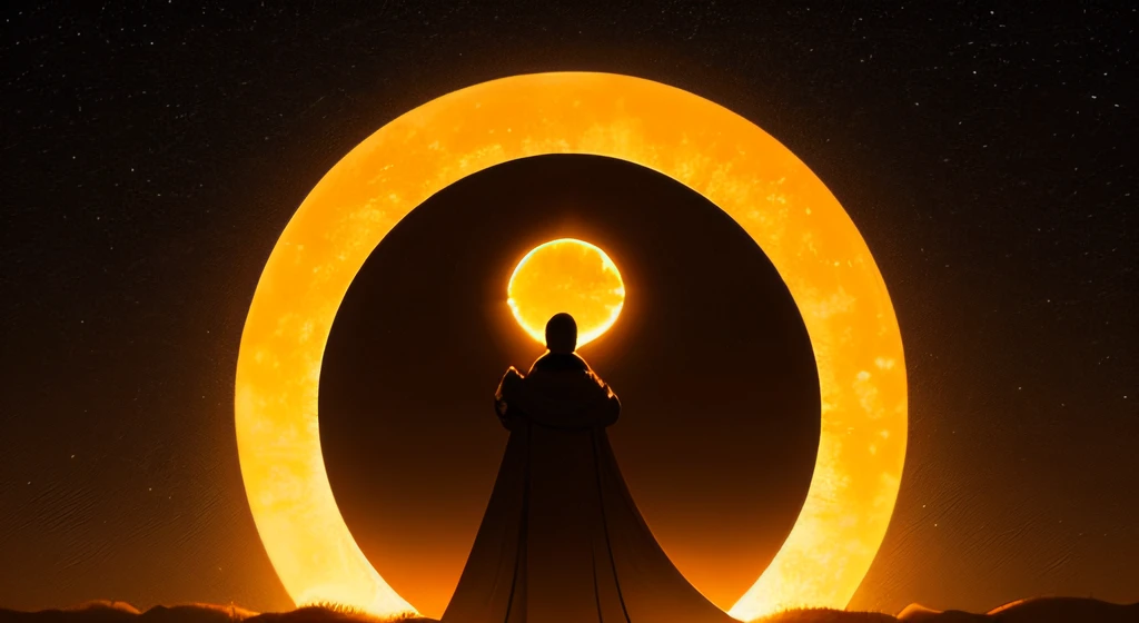 On the Fourth Day, the Christian God Fashioned a Luminous Sun to Rule the Day and a Gentle Moon to Grace the Night. Their Radiant Presence Brought Order to the World, Guiding the Seasons and Marking the Passage of Time, Painting the Landscape with Mysterious Oranges as Day and Night Unfold.