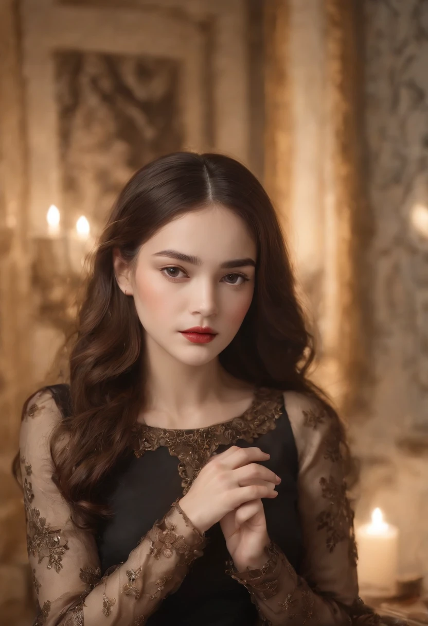 1girl, blush, Girl in a short black dress, opening a box
, A stylish young woman in a short, tight black dress, Smooth and graceful curves on her body, Bright and expressive eyes, Long wavy hair cascading over her shoulders, A charming smile on her face,A mysterious and ornamental box, Adorned with luxurious fabric, Intricate details and delicate carvings, Subtle gleam reflecting the surrounding light, Promise of hidden secrets,
, Atmosphere of suspense and anticipation, Heart racing, Bated breath, Wide-eyed with surprise, Emotions overflowing,
Digital illustration with defined lines and vibrant colors, Oil painting with soft brushstrokes and dramatic tones, Watercolor drawing with transparent washes and subtle layers, Artistic collage blending different materials and textures,
 Henri Matisse, Gustav Klimt, rene magritte, Frida Kahlo, Yayoi Kusama, Banksy, 
loli, child, very young