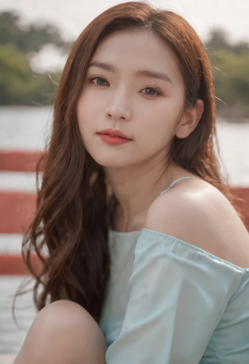 Twelve years old,chineseidol,bit girl,child,swimming uniform,leaked pee,Cover your crotch,are standing,Inner eight,near,the detail,Pick up where there are a lot of people,Be red in the face,Look away