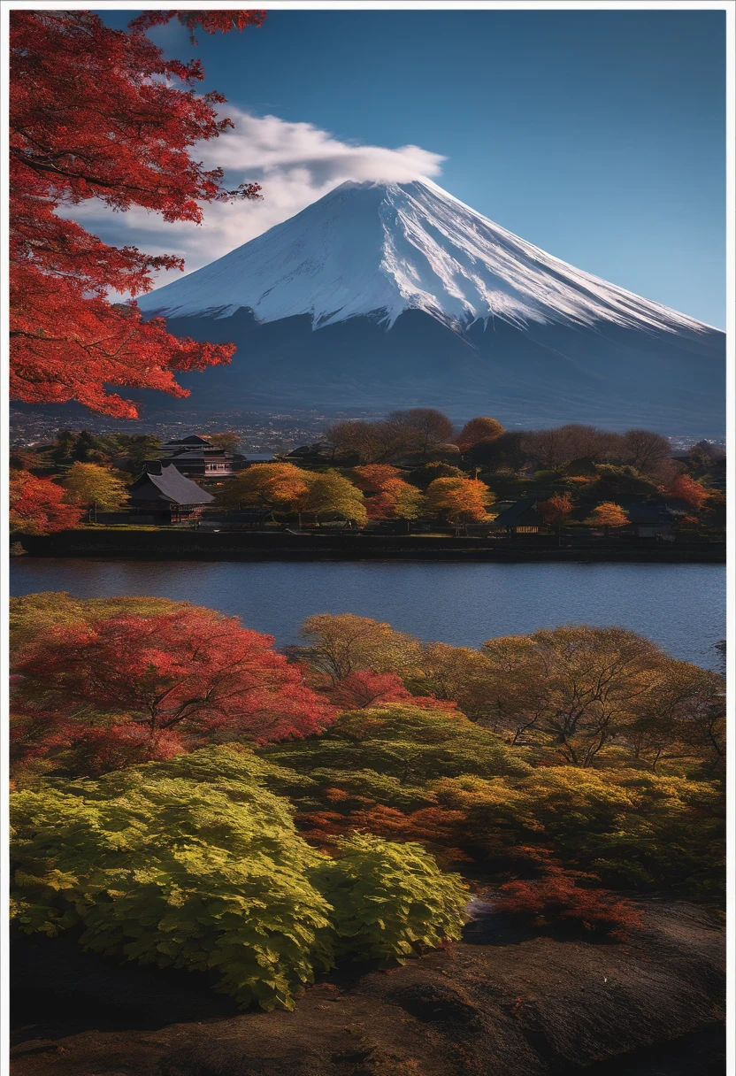 (masterpiece、4K resolution、A hyper-realistic、ighly detailed)Mt fuji