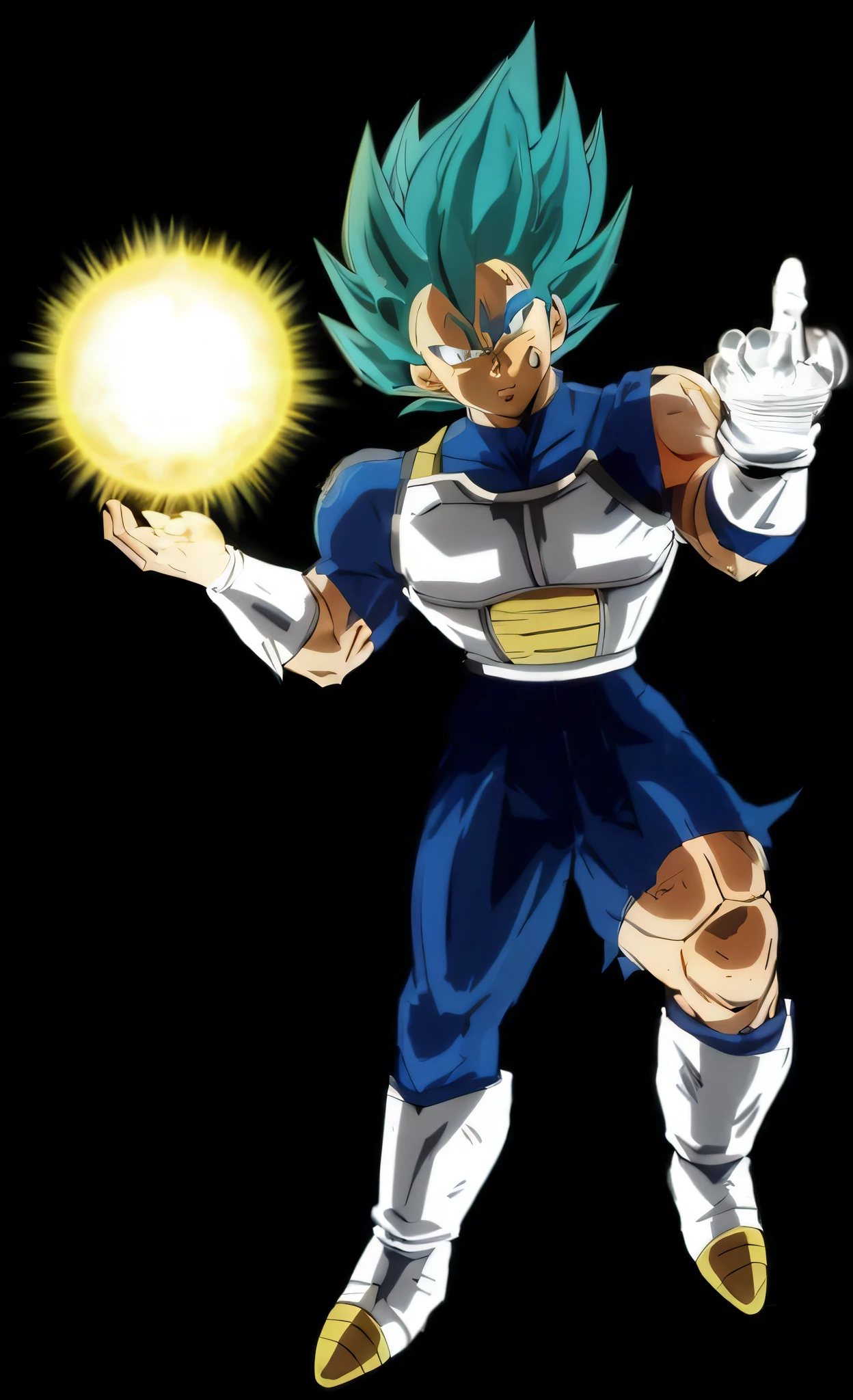 a cartoon image of a young vegeta with a glowing ball, super saiyan blue, vegeta, prince vegeta, character dragonball, saiyan armor, with vegeta head hair, going super saiyan, super saiyan, an epic anime of a energy man, dragon ball super, broly, this character has cryokinesis, super saiyan joe biden