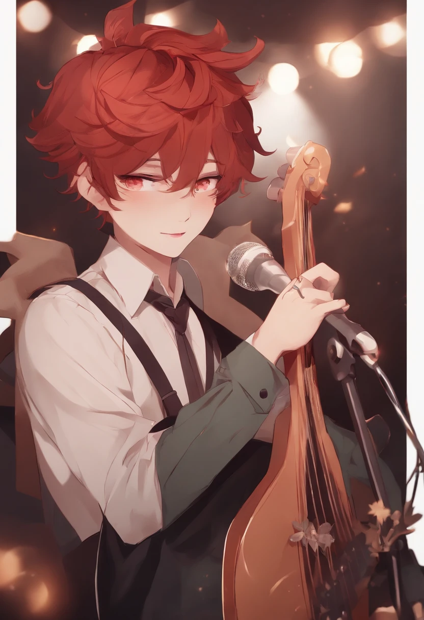 demon boy redhair cute singing uwu