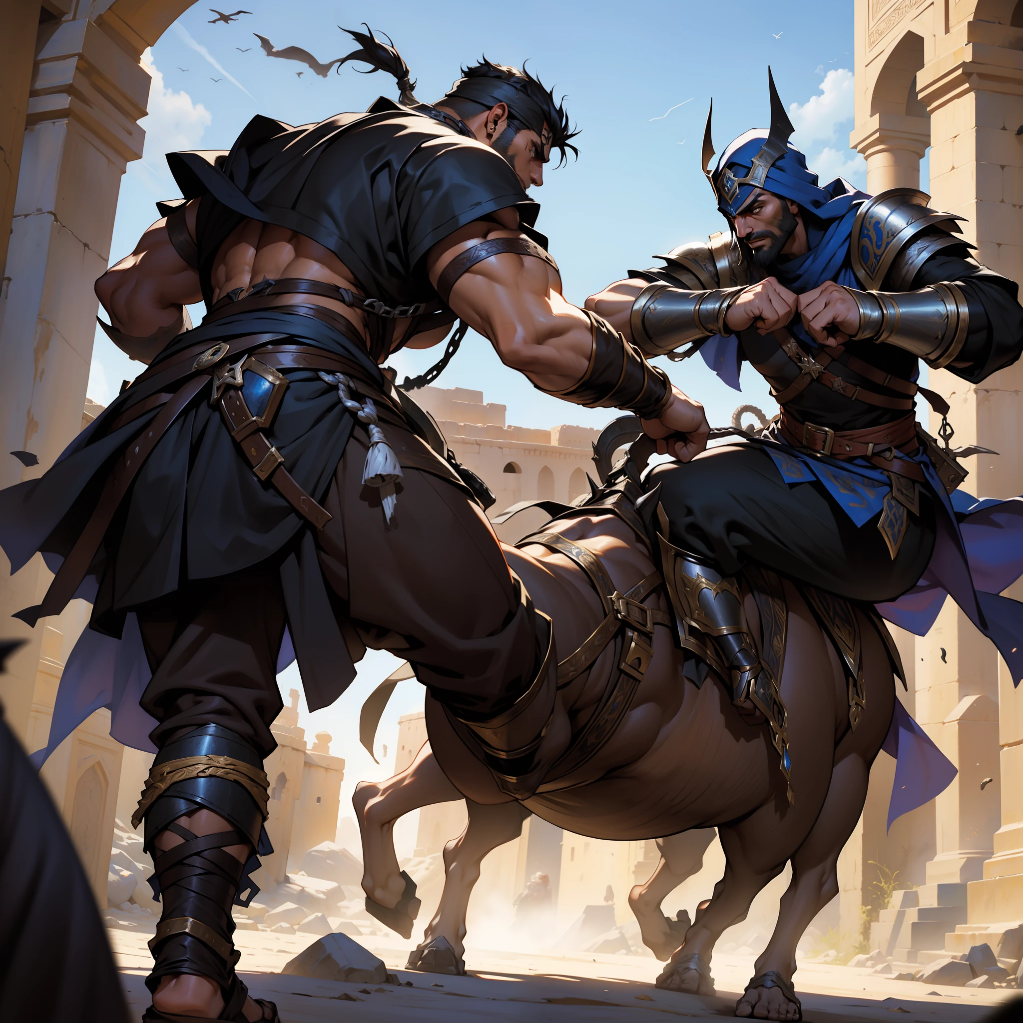 The Fascinating History of a Medieval Moroccan Islamic War, hokuto no ken style Highlighting key battles, Strategies, and the heroes who emerged during this historic conflict. Donner vie au courage, determination, The Epic Battlefield Drama and Its Impact on History."Super Réaliste Super Détaillé super detailed faces hyper realistic expressions correct Anatomy