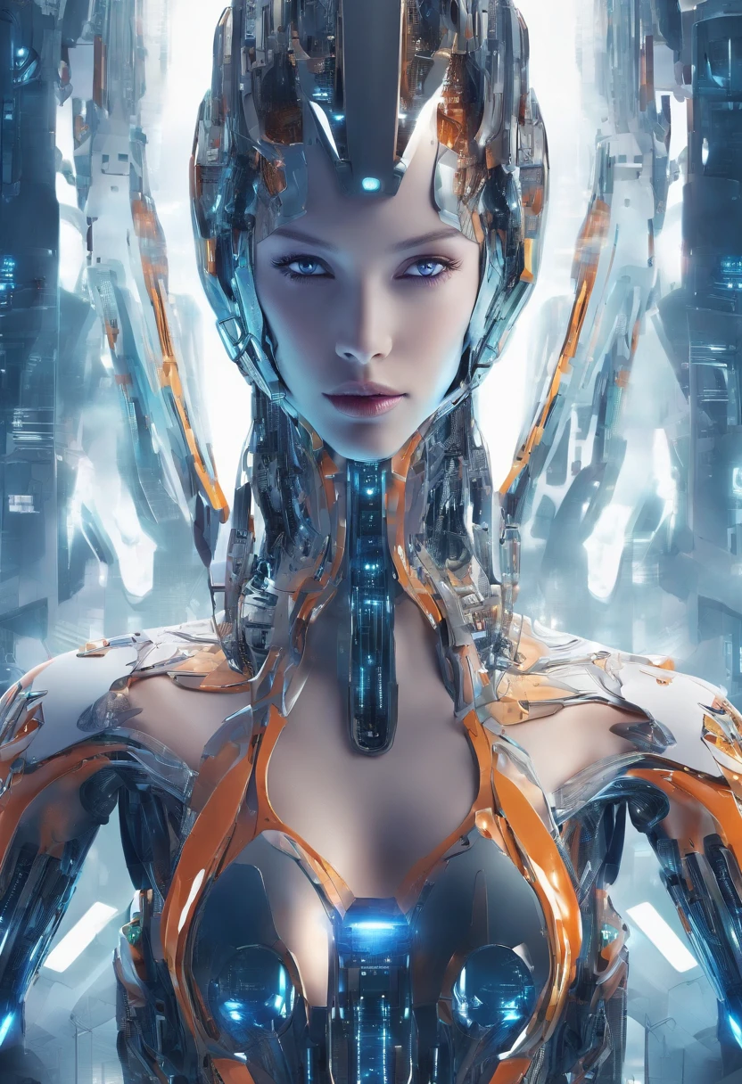 ((futuristic backdrop)) realista/ (( Androids)) identical there are humans/ (( Ultra image resolution)) destaque no rosto // Detailed appearance// (( humano)) belo exemplar // olhos abertos/ fixos// indagador/ ultra realidades/ probabilidade futurista / (( imagination))